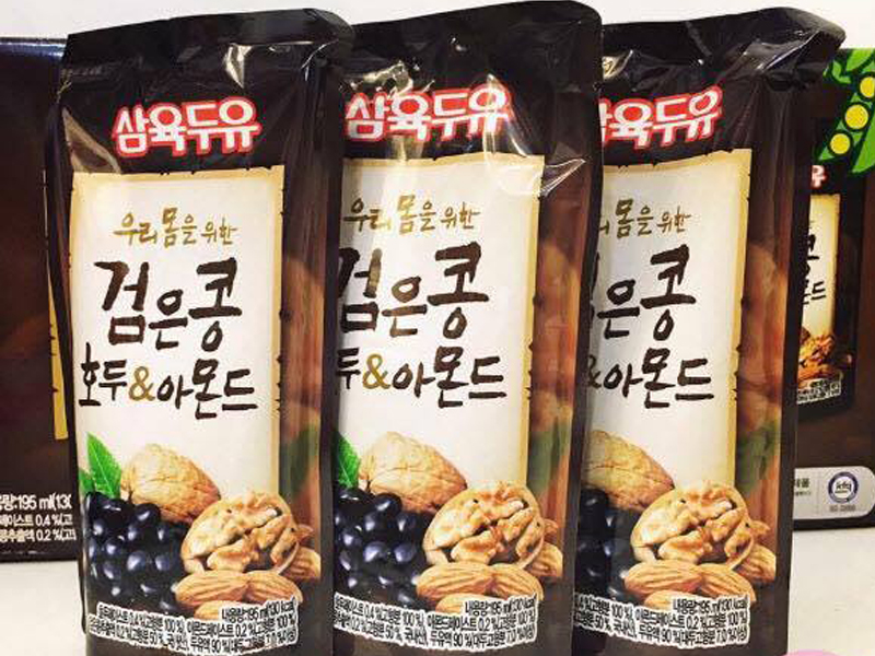Combo 5 gói sữa óc chó hạnh nhân hàn quốc 190ml hiệu samyohk - óc chó nâu