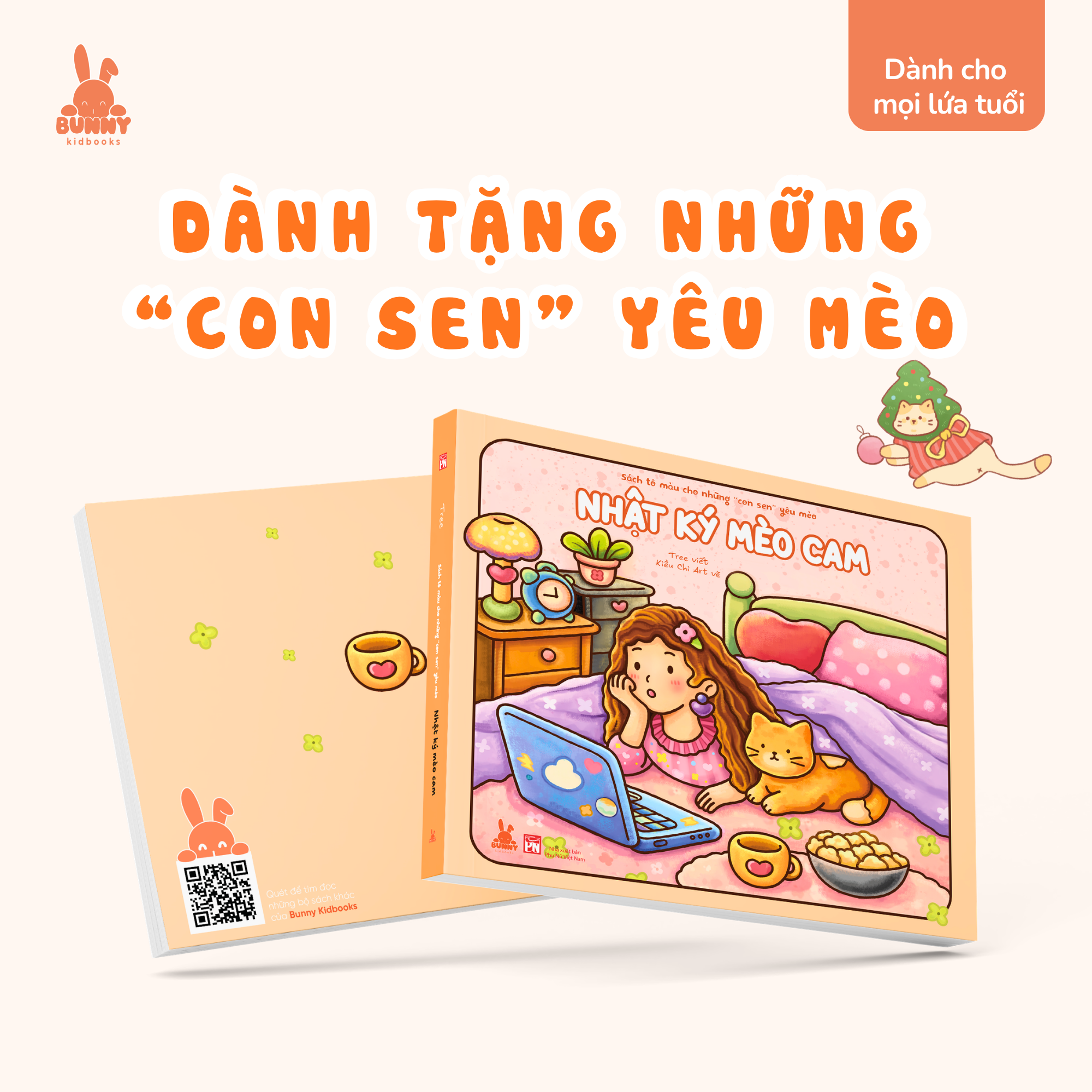 Sách tô màu Nhật ký mèo cam