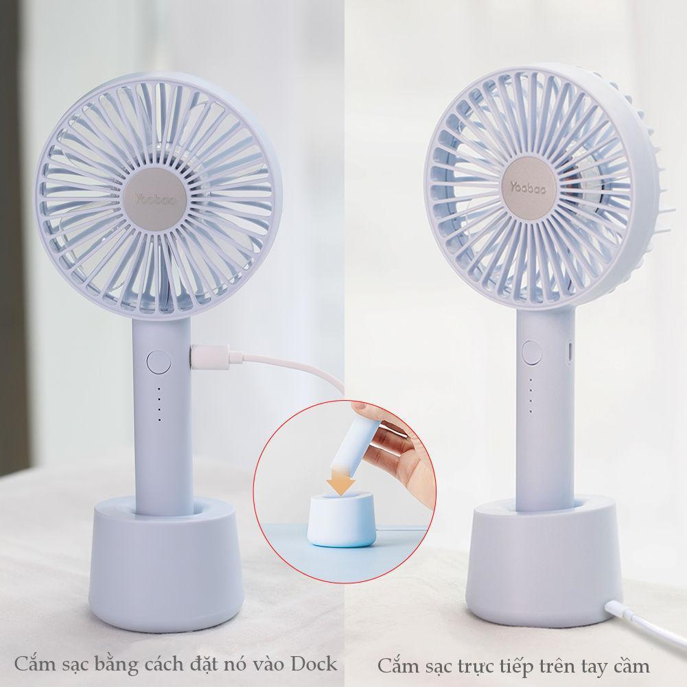 QUẠT TÍCH ĐIỆN CÓ ĐẾ ĐẶT TRÊN BÀN 3 CHẾ ĐỘ QUẠT SIÊU MÁT + TẶNG DÂY CÁP SẠC NHANH + SẴN PIN - QUẠT CẦM TAY SẠC ĐIỆN SIÊU HOT 2024