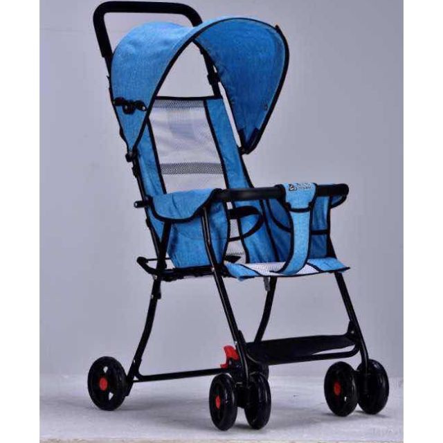 Xe đẩy gấp gọn 3 tư thế cho bé chỗ nằm lưới thoáng- xe đẩy du lịch gấp gọn cho trẻ