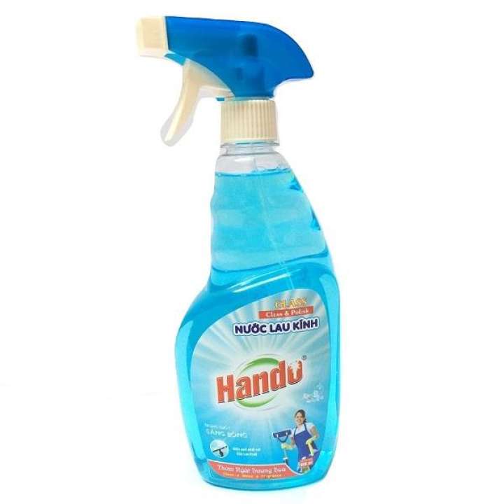 [Hoàn Tiền 10%] Nước lau kính siêu sạch an toàn Hando 600ml Hương Hoa BH614