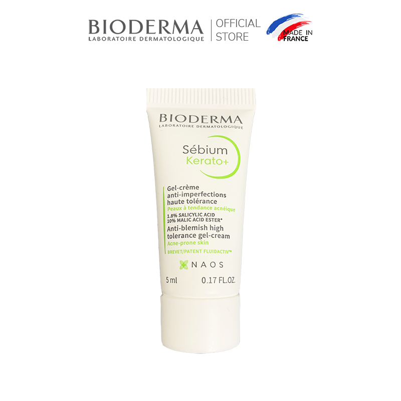 [QUÀ TẶNG KHÔNG BÁN] Kem dưỡng hỗ trợ giảm mụn chuyên sâu cho da mụn nhẹ đến trung bình Bioderma Sébium Kerato+ 5ml