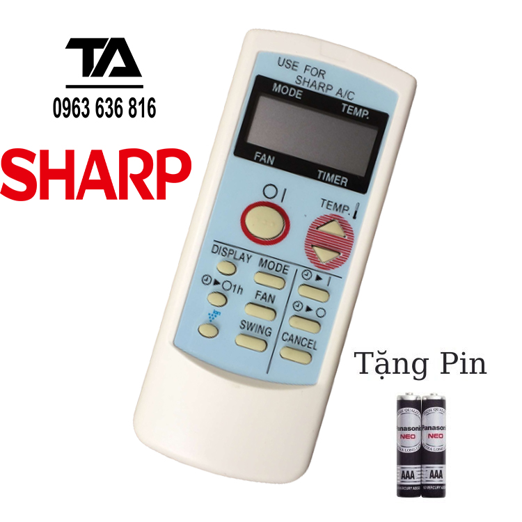 [ FREESHIP ] ĐIỀU KHIỂN ĐIỀU HÒA SHARP CRMC-A589JB (12 nút-ion)