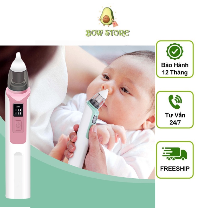 Máy Hút Mũi Cho Bé Sơ Sinh Cao Cấp -  Máy Hút Đờm Cầm Tay Giúp Thông Mũi Nghẹt Mũi Cho Trẻ - Dụng Cụ Thông Mũi