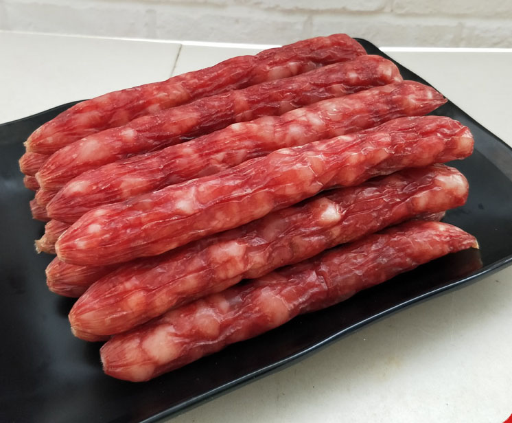 Lạp sườn mai quế lộ,  Xúc xích lạp xưởng - Lạp xưởng tôm Sóc Trăng, loại hảo hạng, ngon khó cưỡng - chuẩn vị - ngọt thanh, không ngấy, màu sắc tự nhiên, cam kết VSATTP -  chế biến an toàn đảm bảo vệ sinh - Gói 500g