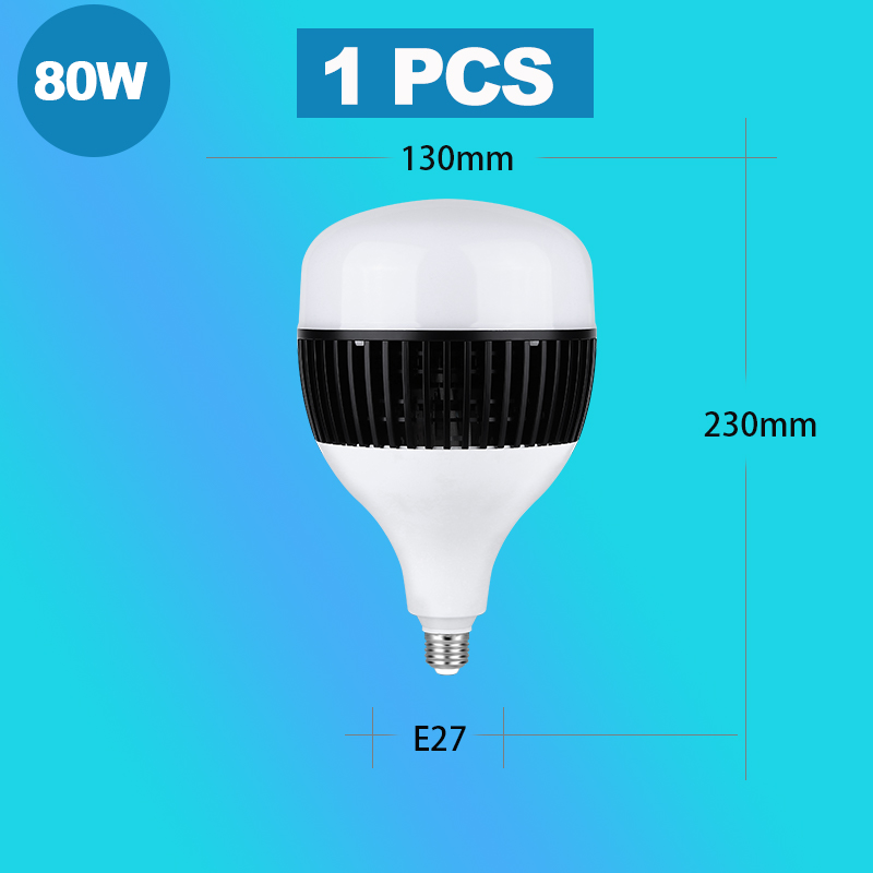 Bóng Đèn LED 50W/80W/100W/150W Đèn Xưởng Công Suất Cao E27 Siêu Sáng Đèn Trong Nhà Xưởng Đèn Sân Vườn