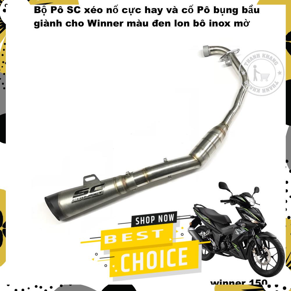 Bộ pô sc xéo và cổ pô bụng bầu dành cho xe winner thanh khang 006001318 006001310