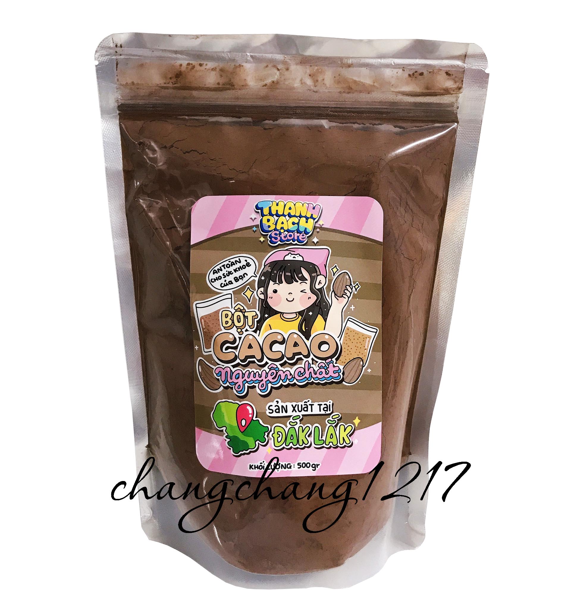 Bột Cacao Đắng Nguyên Chất Daklak Gói 500gr