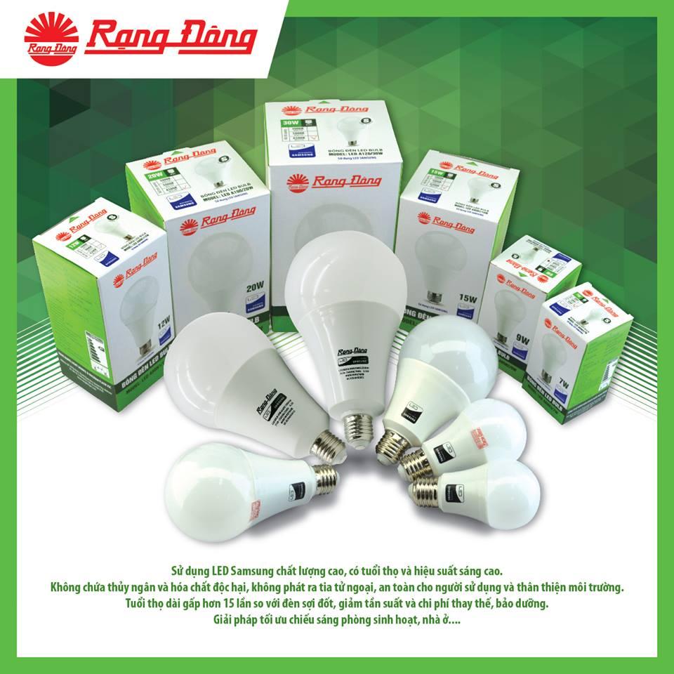 Bộ 12 bóng đèn led bulb 3w rạng đông - samsung chipled