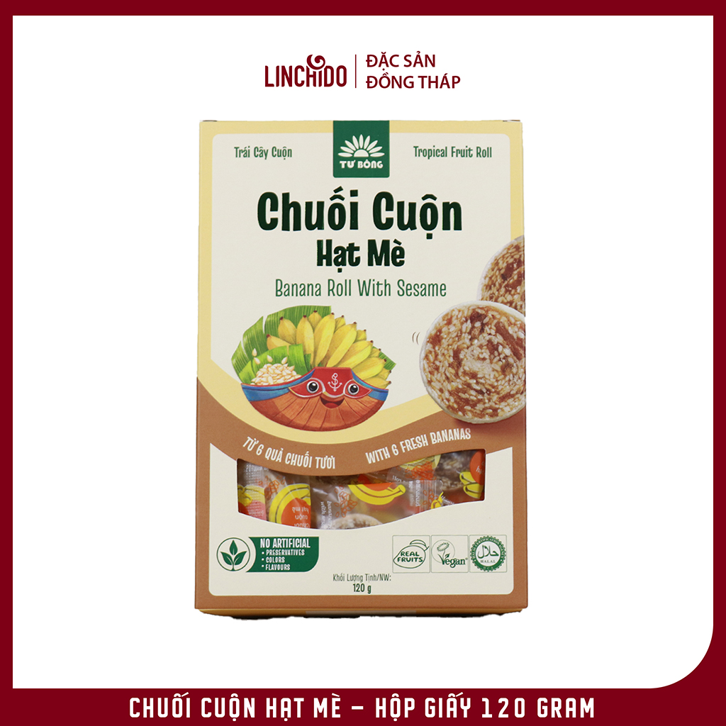 Chuối Cuộn Hạt Mè - Hộp Giấy 120 Gram