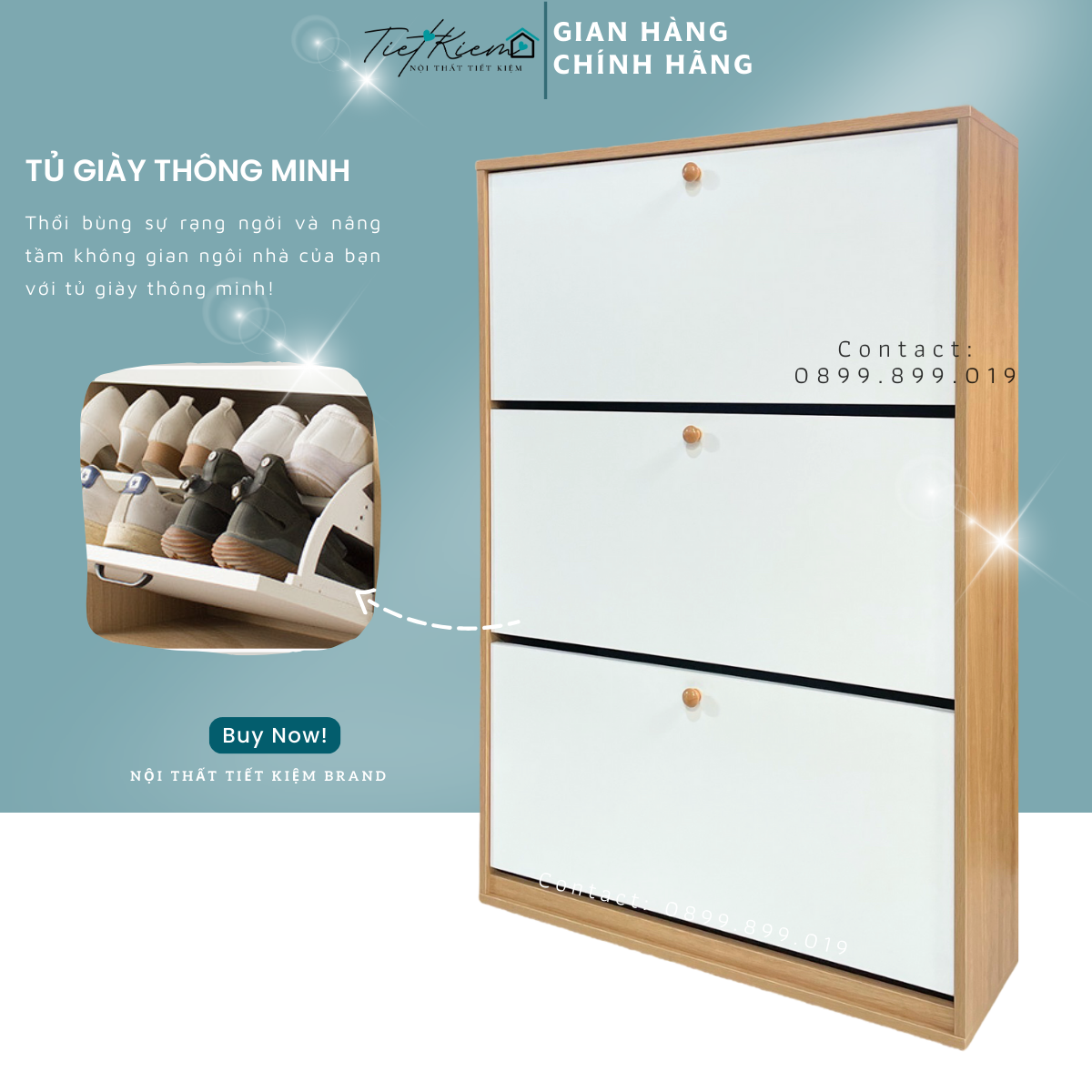 Tủ giày thông minh gỗ nttk tg789889