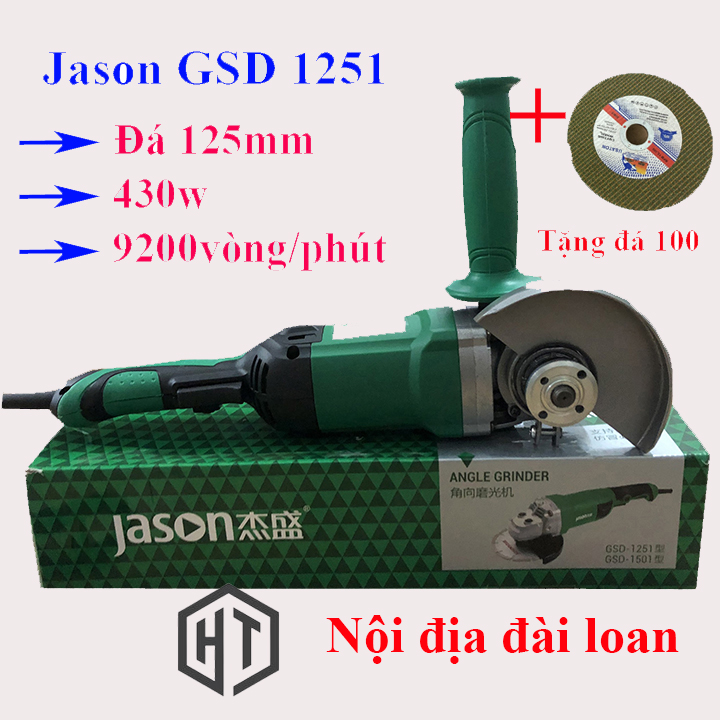Máy mài cắt góc loại to lưỡi 125mm - Thương hiệu Jason Nội địa Đài loan- Hàng Khỏe chiến công trình