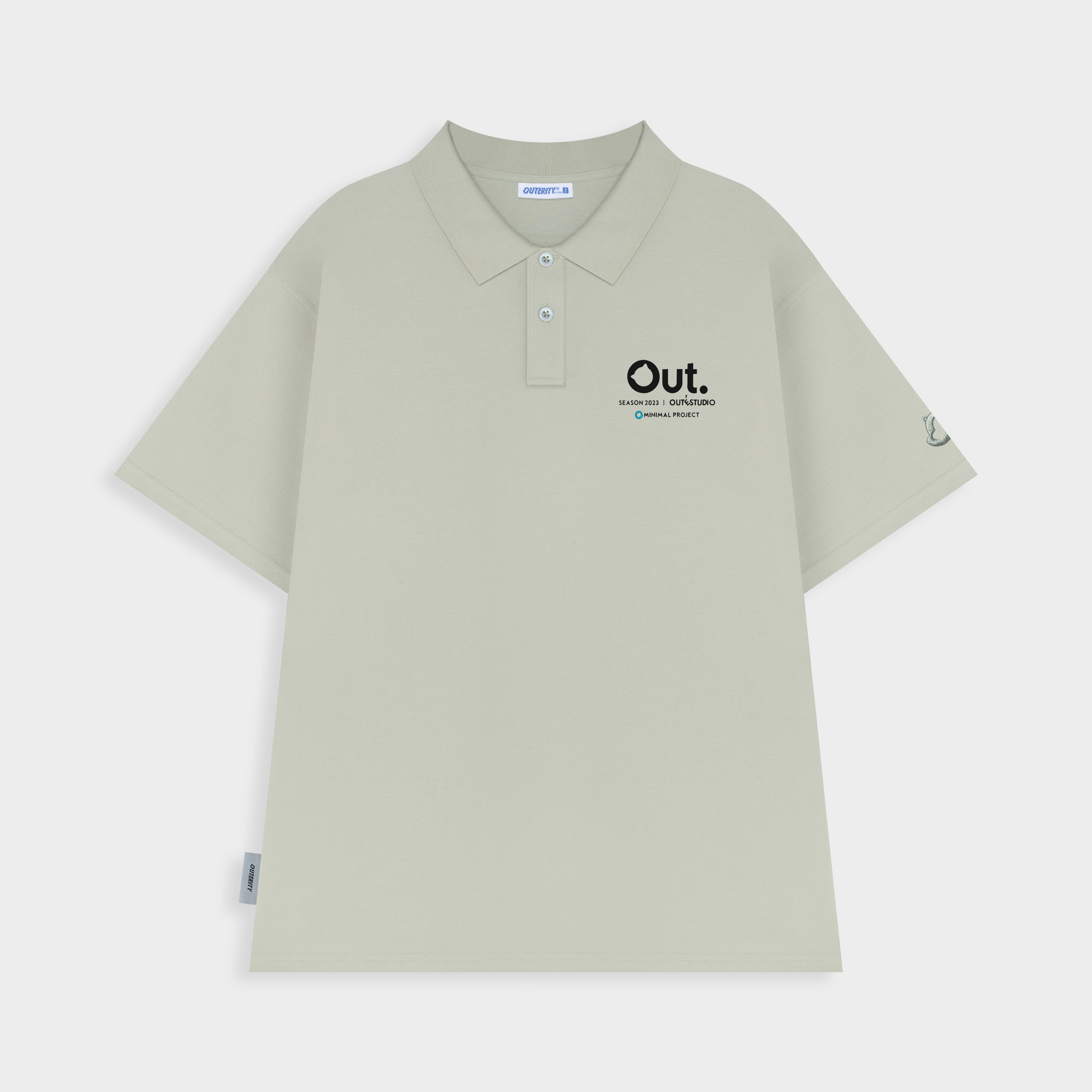 Áo polo nam nữ unisex polo outerity collection té / xám sáng - apo7003