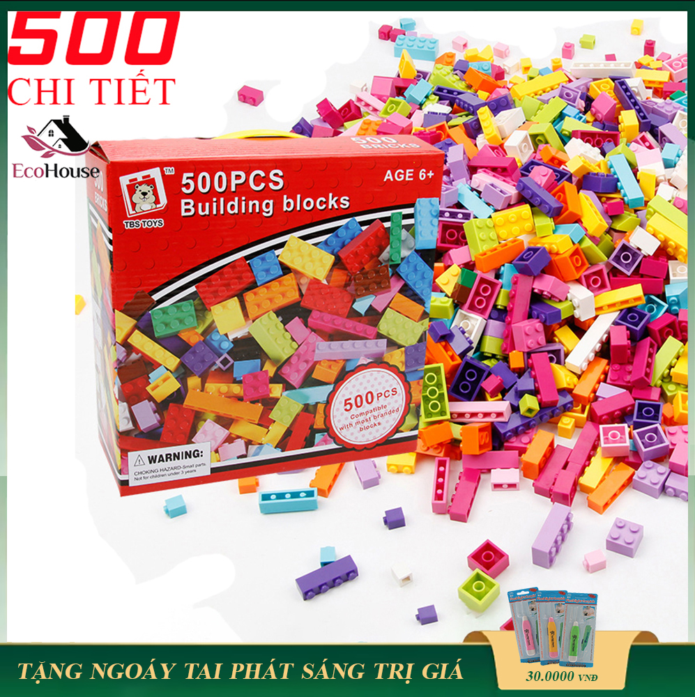 Bộ Xếp Hình Lego BuildingBlock 500, 1000 chi tiết, cao cấp chất liệu an toàn  kích thích tư duy và sáng tạo cho bé, bảo hành 3 tháng, lỗi đổi mới trong 7 ngày đầu nhận hàng