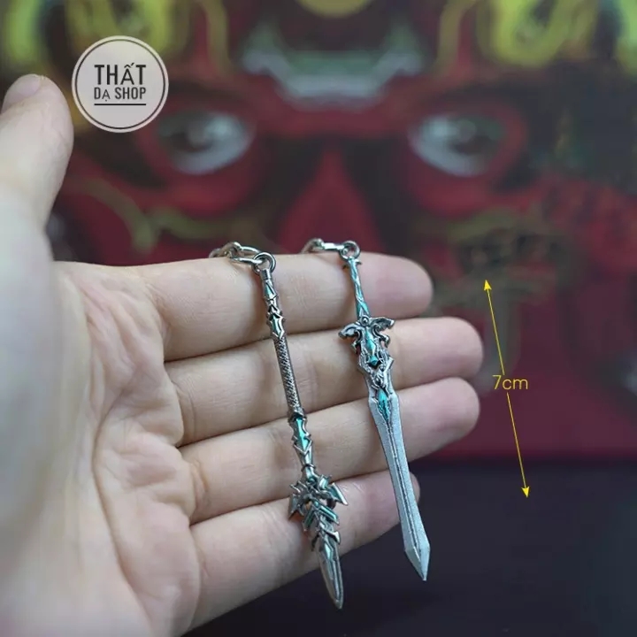 Đấu la đại lục thất sát kiếm lam ngân bá vương thương 7cm kim loại - thất dạ shop.