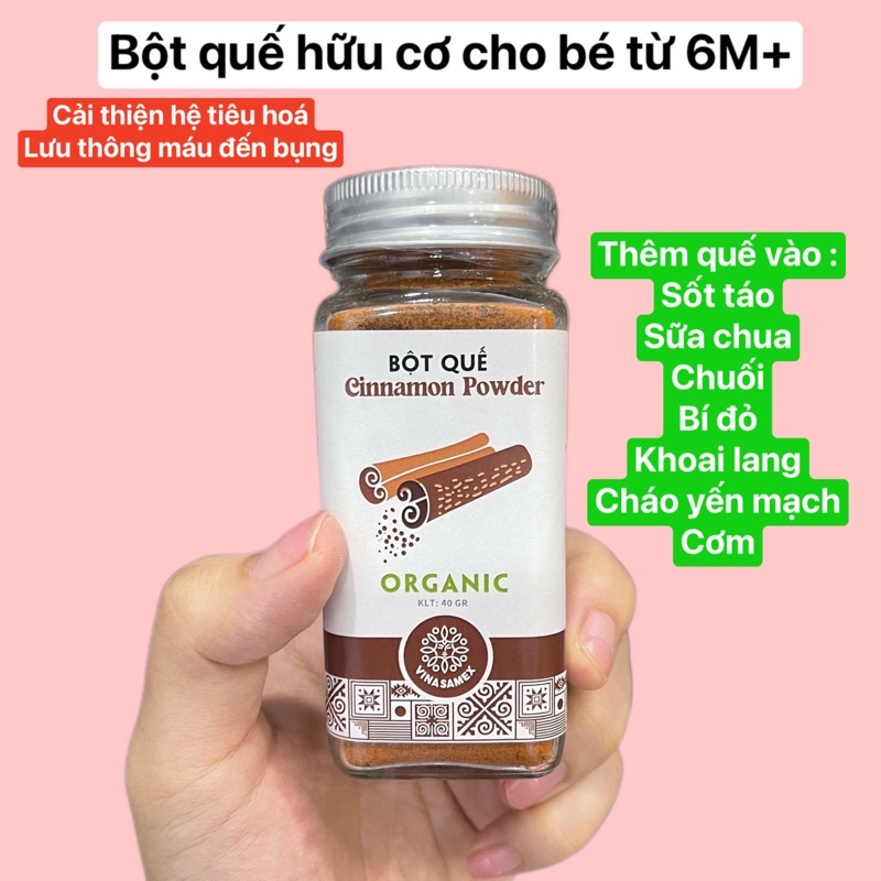 Bột quế hữu cơ cho bé từ 6m+ - vinasamex 40g