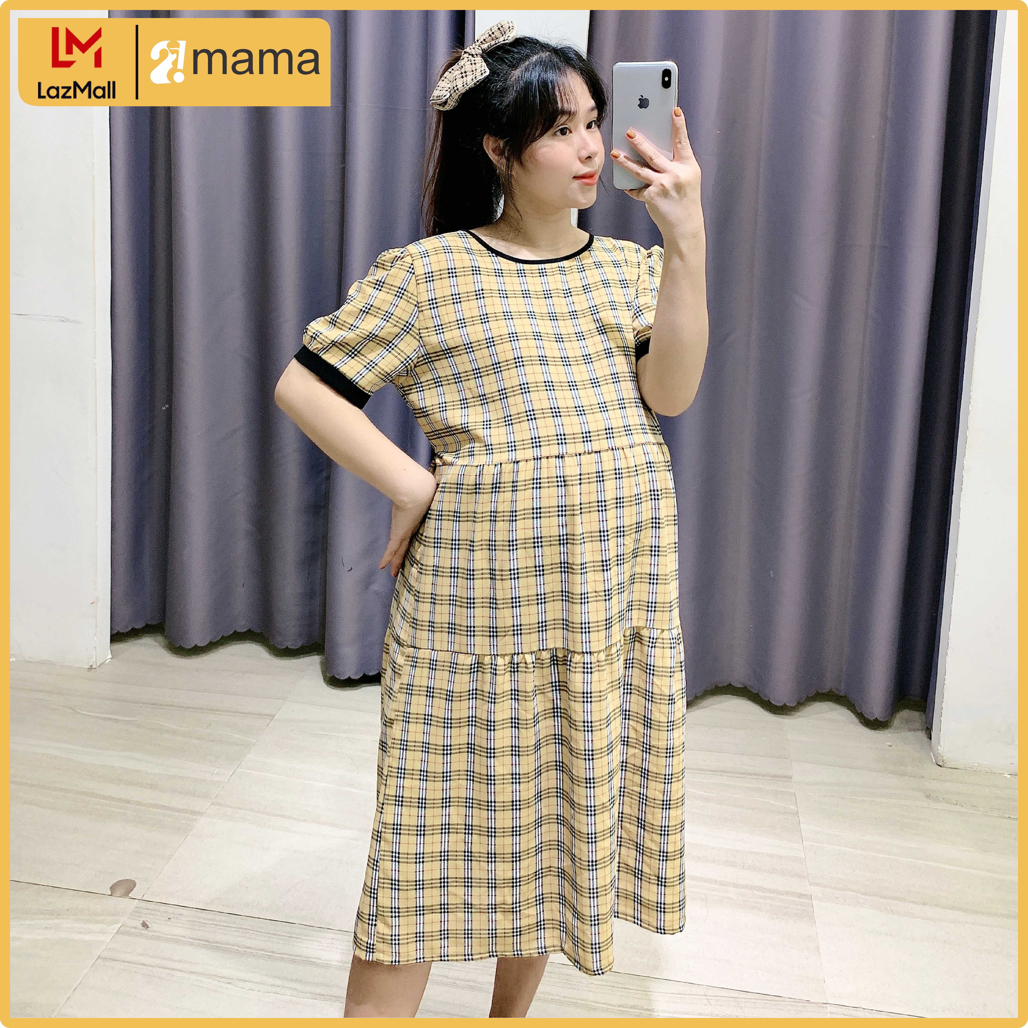 Váy bầu thiết kế công sở mùa hè 2MAMA dáng suông thời trang đuôi cá - V110