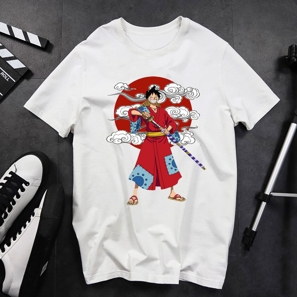 [HCM][WANO] Áo thun nam nữ tay ngắn chất cotton cổ tròn đảo hải tặc Áo phông nam cộc tay in hình Luffy one piece tại vương quốc WANO siêu đẹp