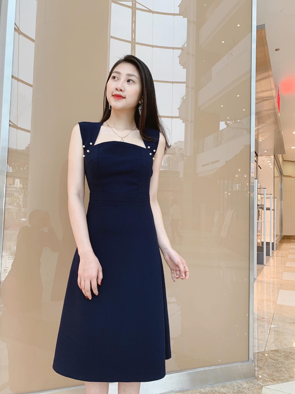 Đầm sơ mi công sở do13