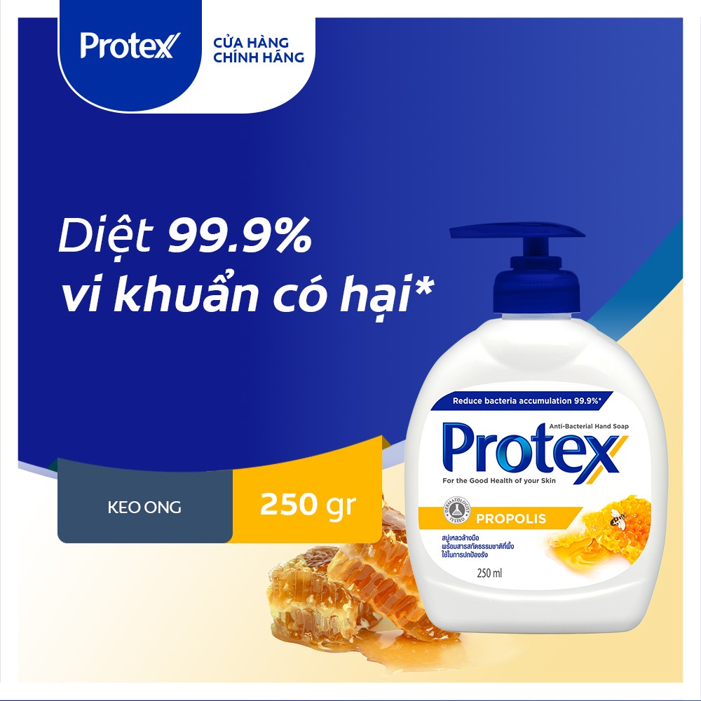 Nước rửa tay diệt khuẩn Protex Propolis keo ong 250ml/chai