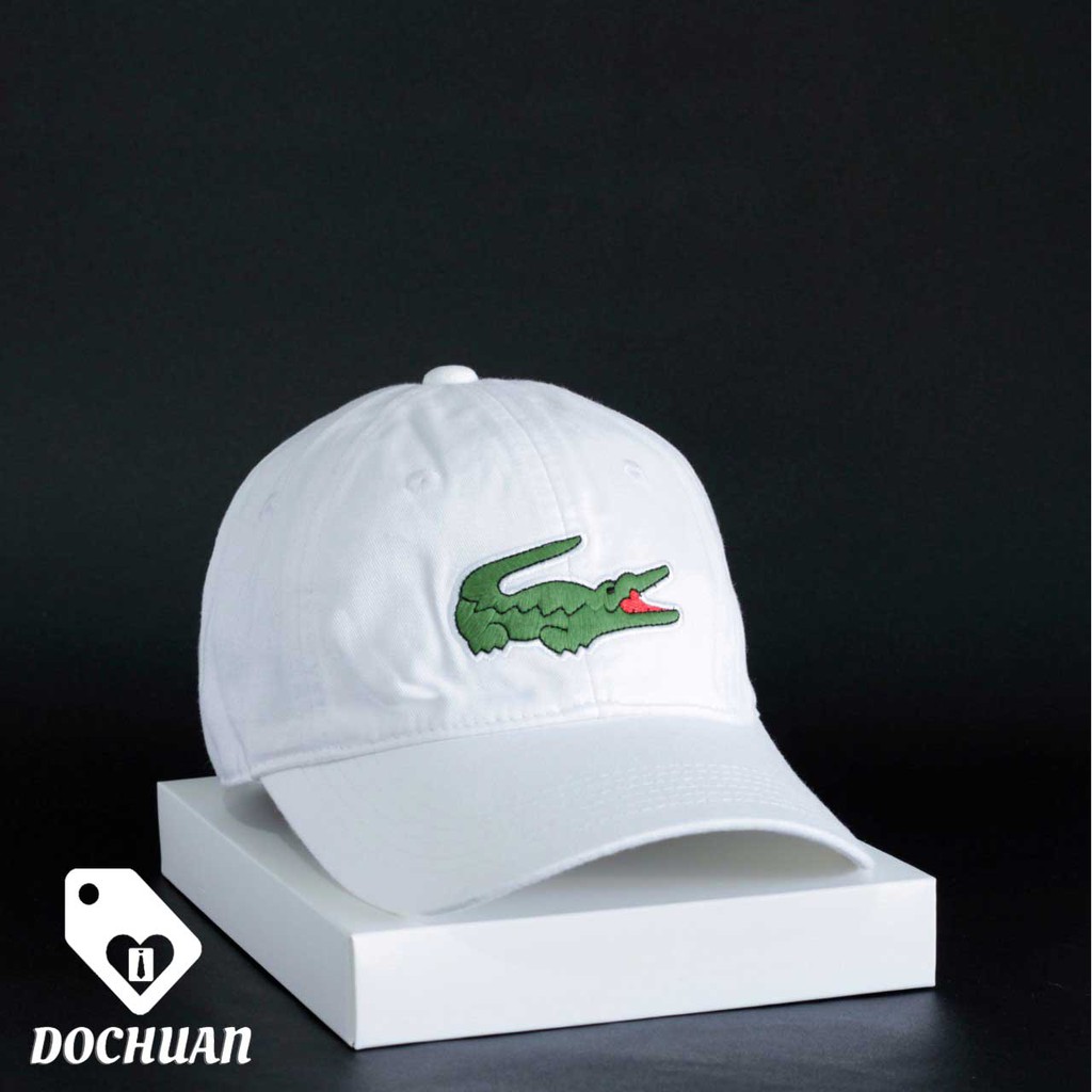Nón mũ lưỡi trai cá sấu nam nữ dochuan freesize full hộp nón kết thêu logo trắng đen