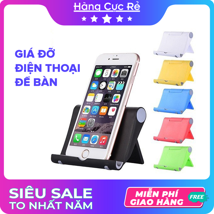 Gía đỡ điện thoại để bàn HCR059 - Gía đỡ điện thoại cute đa năng, gấp gọn tiện dụng, sử dụng được trên ô tô - Shop Hàng Cực Rẻ