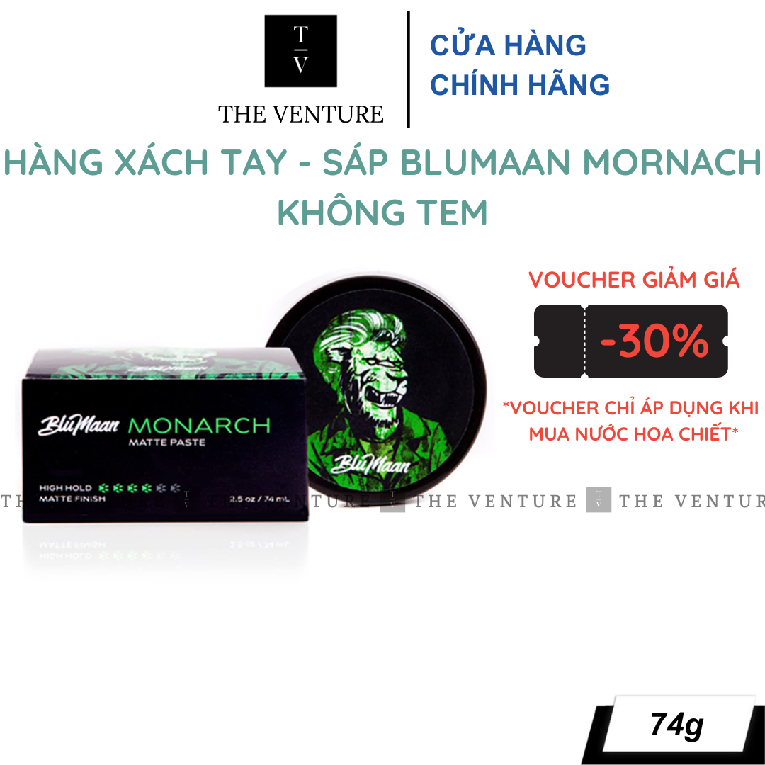 Sáp Vuốt Tóc Nam Blumaan Monarch Matte Paste Chính Hãng - Blumaan Sư Tử - 74 Gram