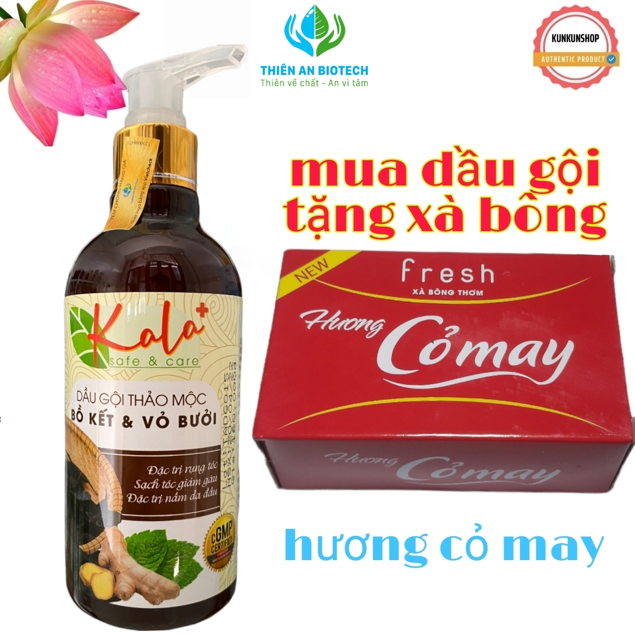 Khi mua 1 chai dầu gội thảo mộc kala 300ml chiết xuất bồ kết vỏ bưởi chính hãng