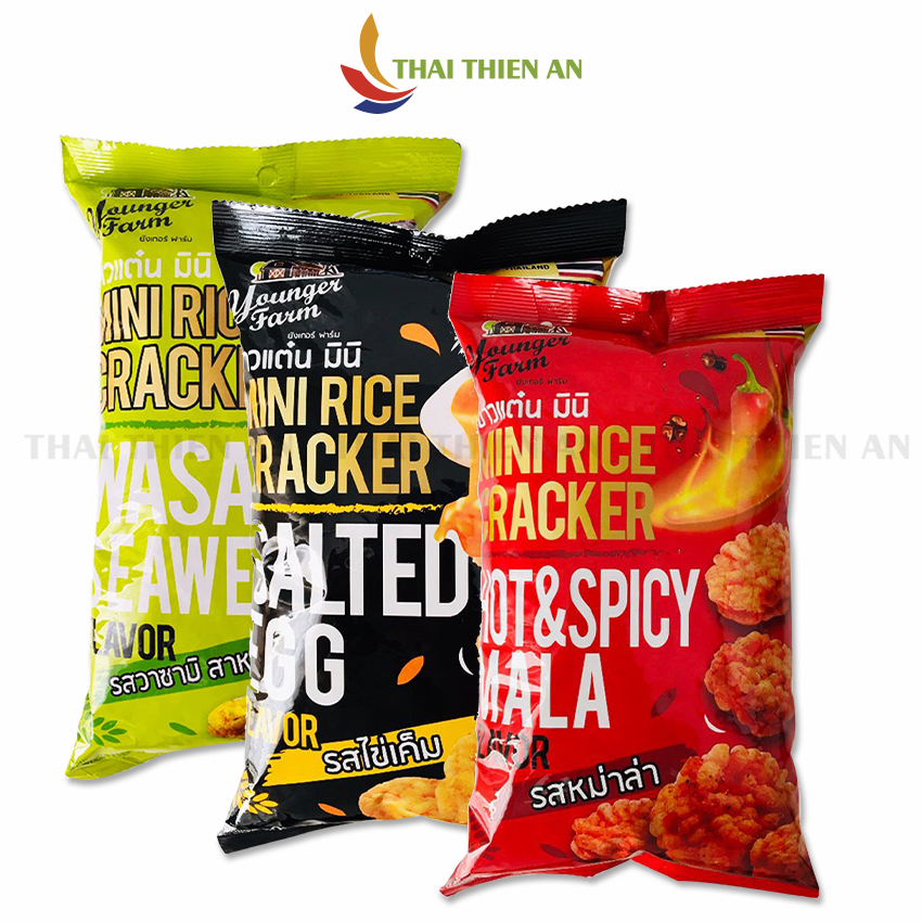 Bánh cốm younger farm trứng muối vị wasabi vị ớt cay 60gr