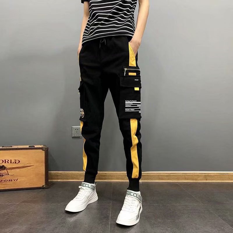 Quần jogger kaki túi hộp chạy sọc cá tính