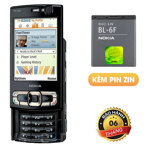 [MIỄN PHÍ SHIP - TẶNG PIN ZIN XÀI 2-5 NGÀY] Điện thoại Nokia N95 8GB nắp trượt đẳng cấp - hàng chính hãng bảo hành 6 tháng (kèm pin sạc)