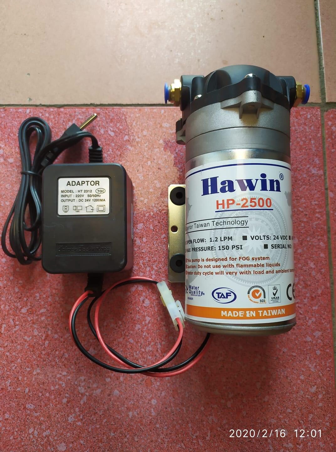 Máy bơm phun sương mini 24V