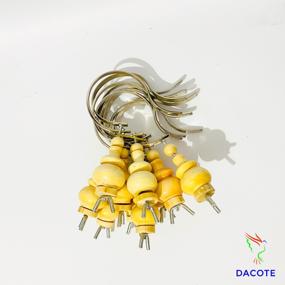 Móc nậm lồng chim, móc inox, nậm gỗ. Phụ kiện lồng chim Main-86