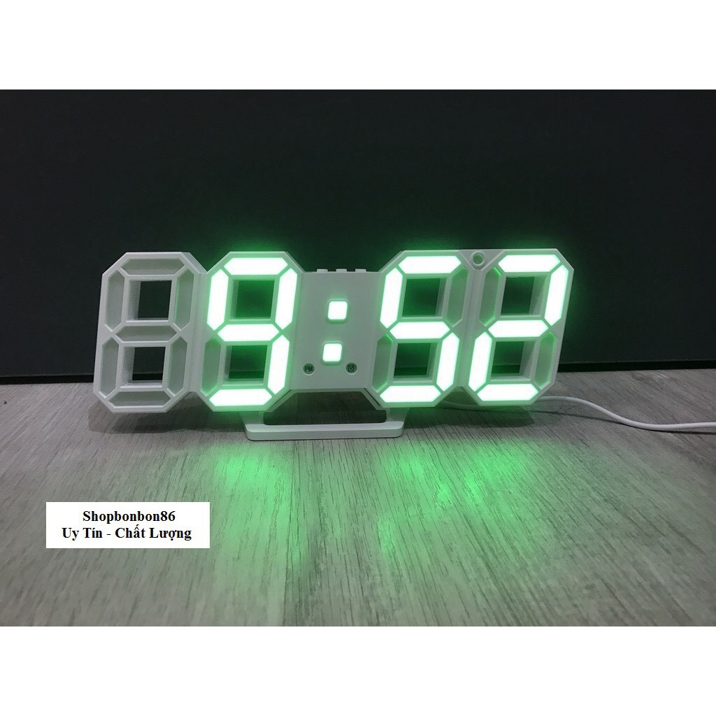 Đồng hồ LED 3D Smart Clock treo tường, để bàn. Đồng hồ kĩ thuật số
