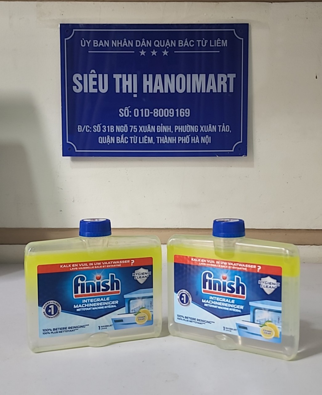 Dung dịch Vệ Sinh tẩy rửa máy rửa bát chén Finish Dishwasher Cleaner 250ml, dầu tẩy cặn canxi bảo trì máy