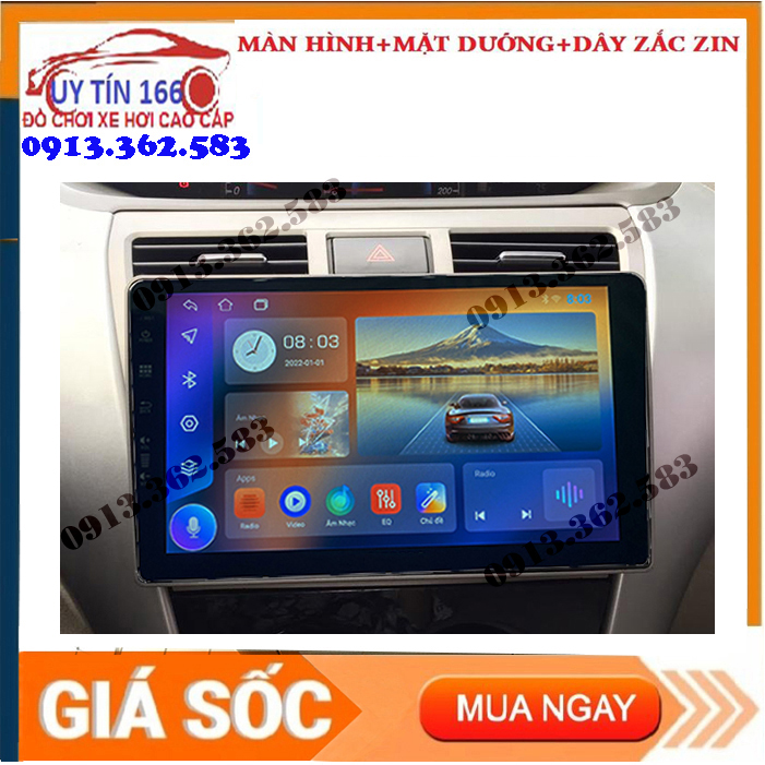 [Hỗ Trợ Lắp Đặt] Màn hình ANDROID OLED WIFI cho xeTOYOTA VIOS 2008-2012TIẾNG VIỆT, điều khiển vô lăng, tích hợp cam lùi, âm thanh, hình ảnh trung thực, Màn hình xe vios, màn hình dvd vios, SHOP UY TÍN 166!