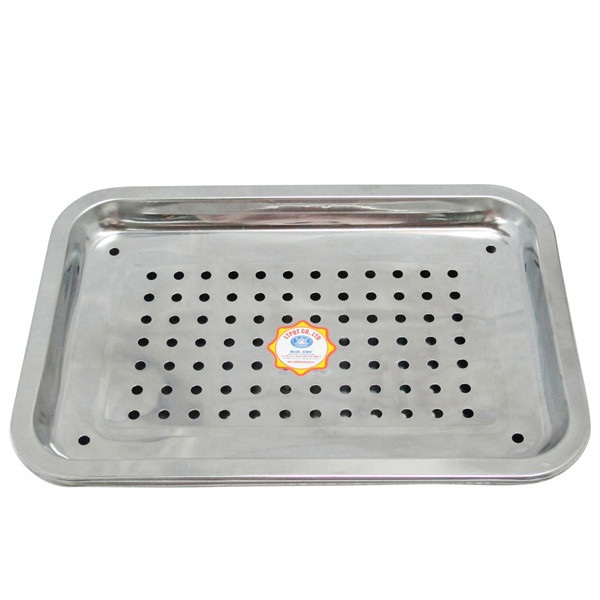Khay úp ly inox đa năng 22*32cm- Mâm úp ly inox