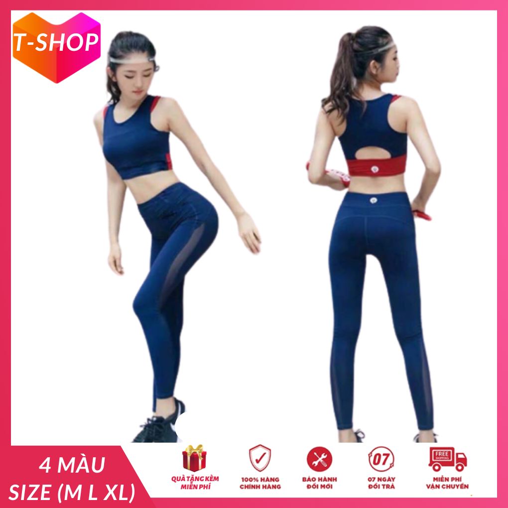 [HCM]Bộ tập gym yoga phối lưới phôm dáng ôm thon gọn người quần áo tập yoga đẳng cấp-CR105