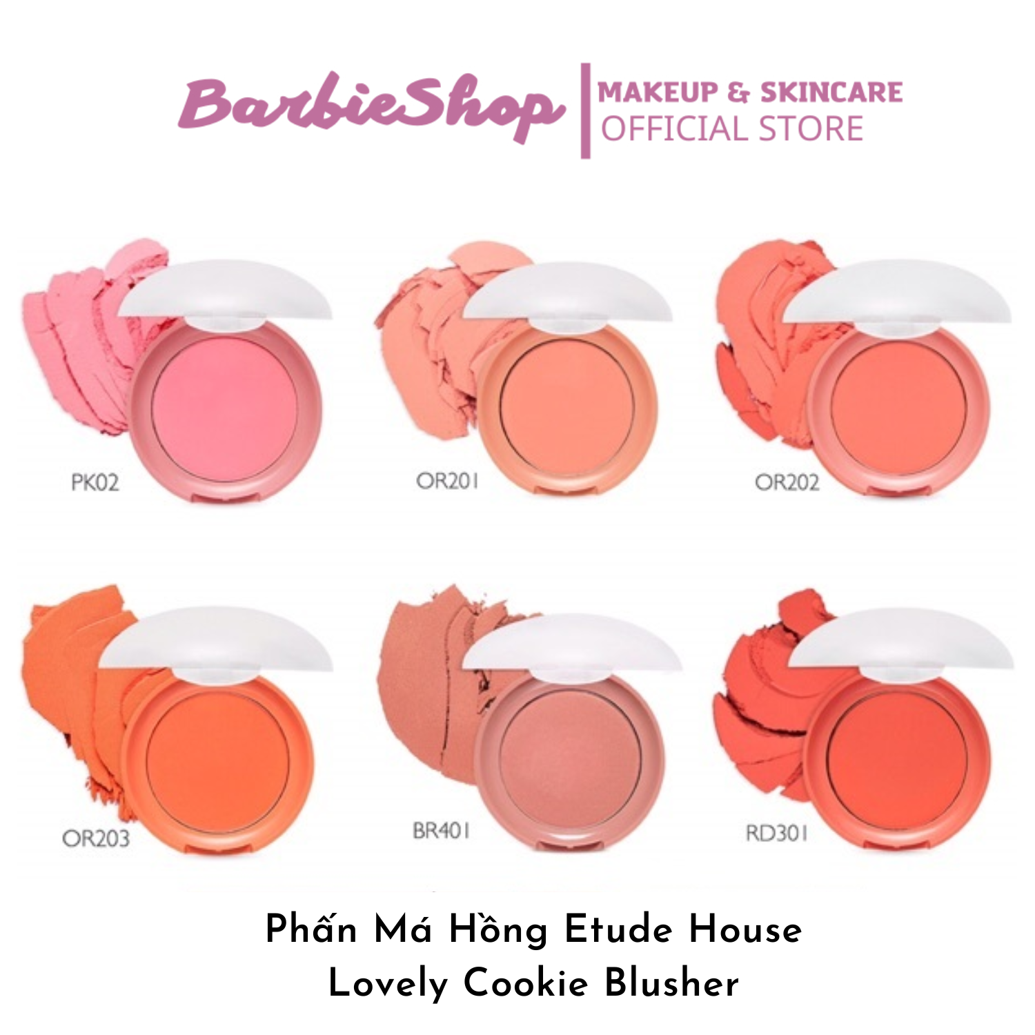 Phấn má hồng etude house lovely cookie full màu