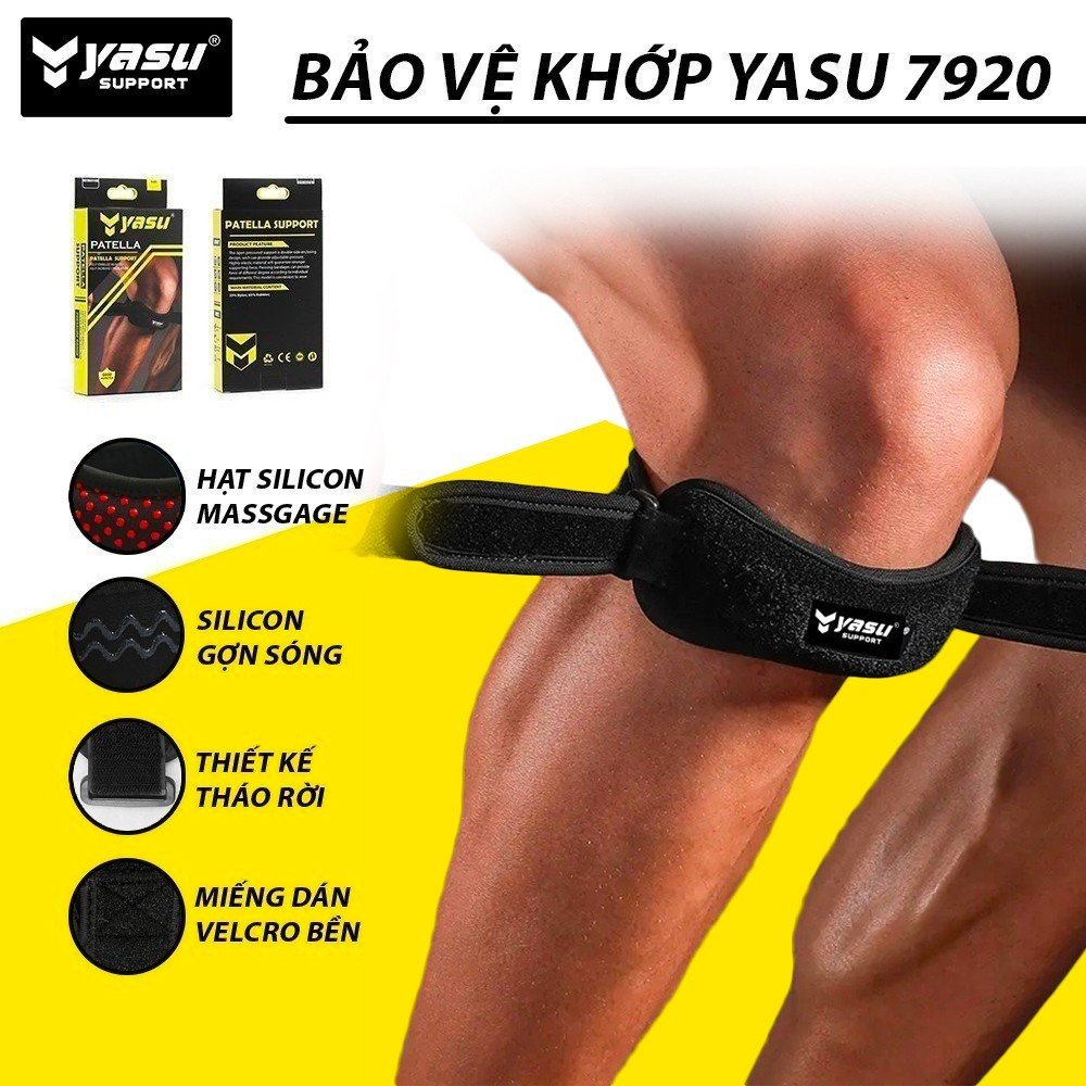 Đai bảo vệ khớp gối đơn có silicon chống trượt Yasu 7920 (1 chiếc)