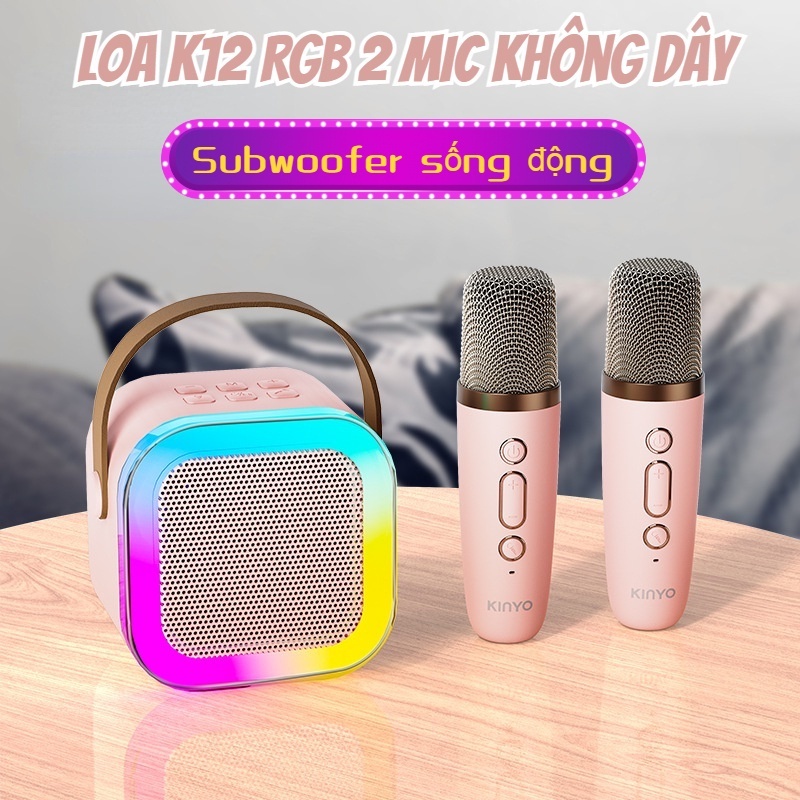    TẶNG KÈM MIC HÁT   Loa Bluetooth Karaoke Mini K12 Kèm Mic Hát Mini Không Dây  Âm Thanh Hay Sống Động  Gọn Nhẹ Mang Theo Đi Du Lịch  Cắm Trại....Karaoke Mọi Lúc Mọi Nơi 