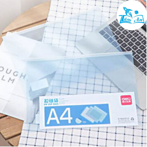 Túi clear a4 17580- túi lưới a4 deliz702-túi zip a4 deli 5588