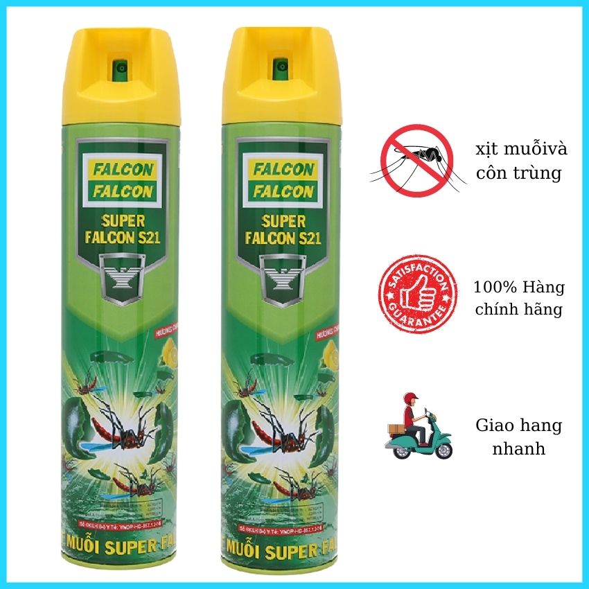 [HCM] Bình xịt diệt muỗi Super Falcon 600ml MXFC01,