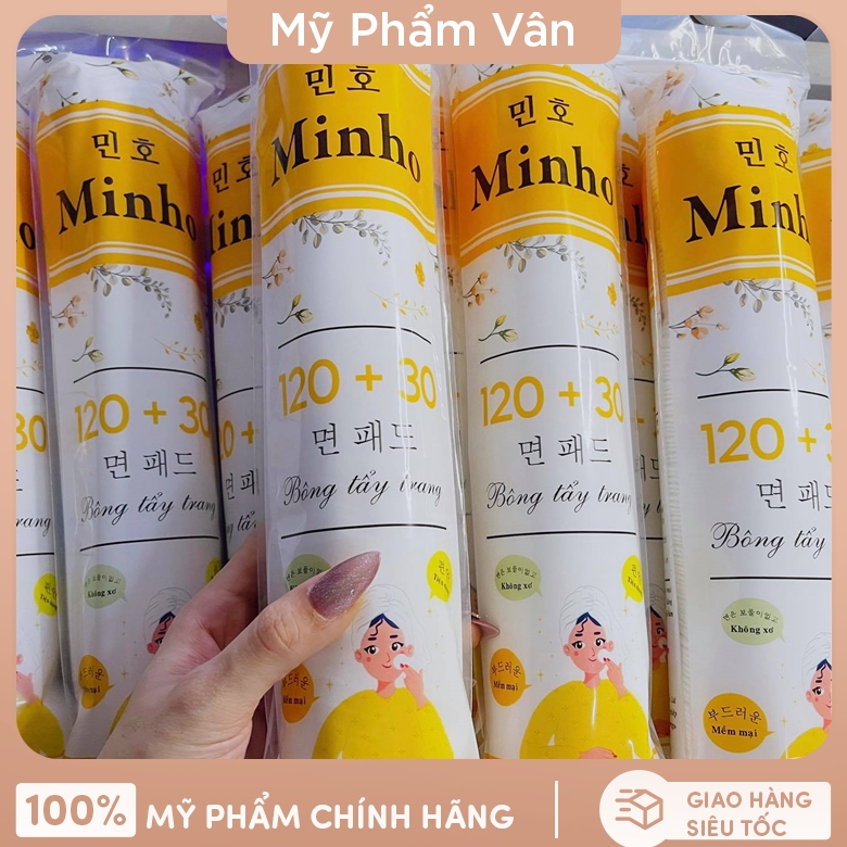 [Mẫu Mới] Bông Tẩy Trang Minho 150 miếng