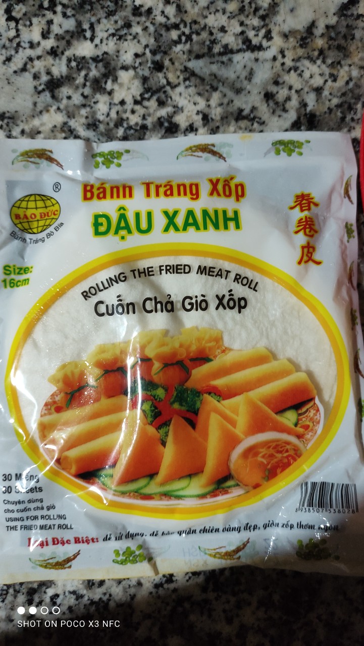 Bánh tráng xốp đậu xanh
