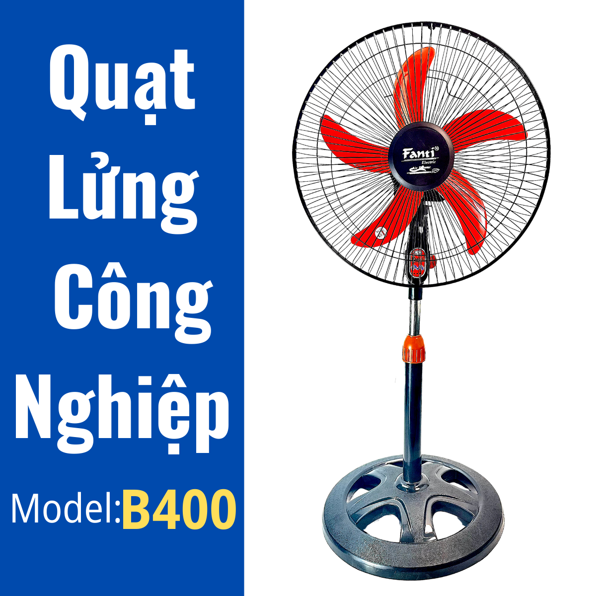Quạt Lửng Công Nghiệp LCN400 Fanti - Cao 1M - Công Suất 43W - Cánh 40CM.