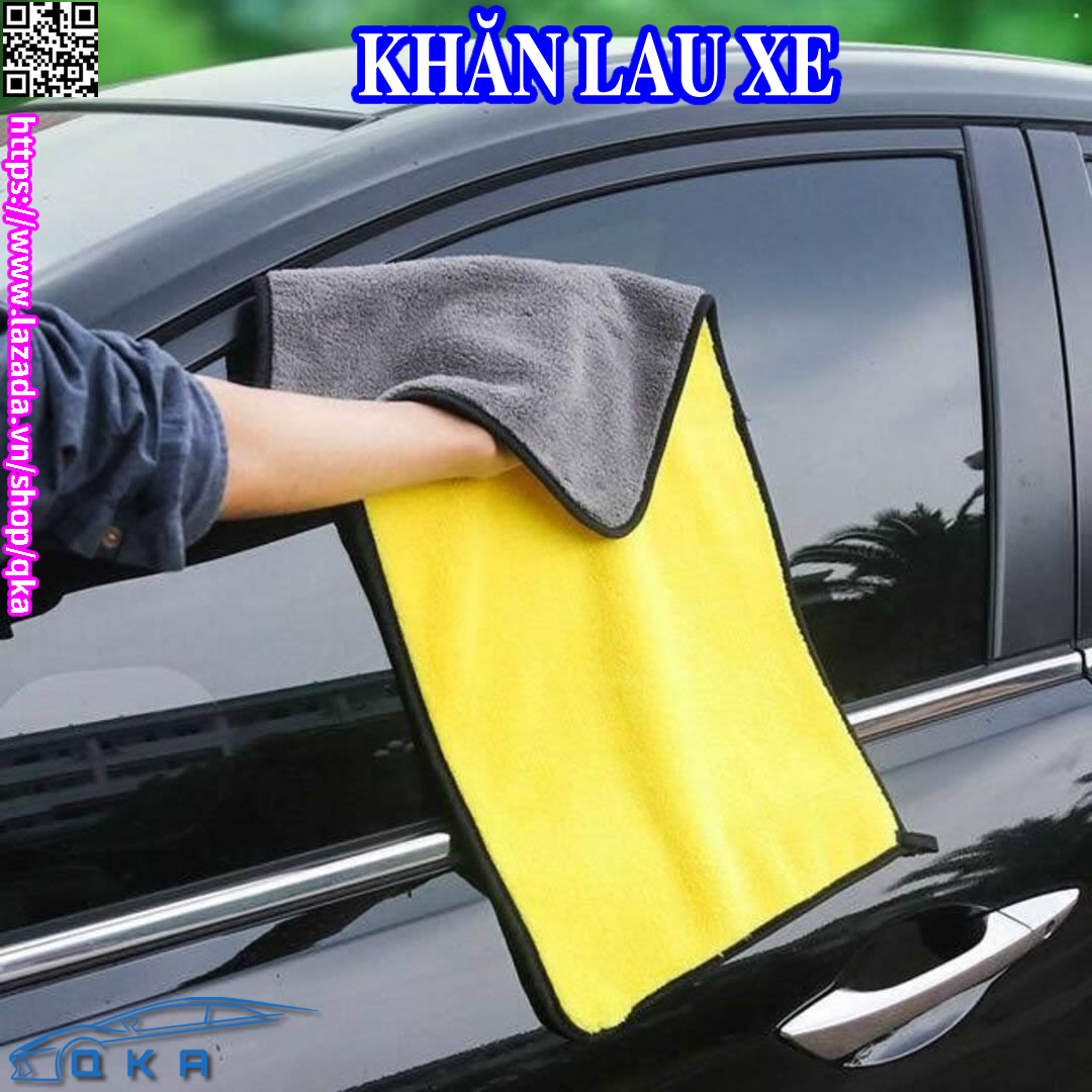 Khăn lau xe máy ô tô gia dụng nhà cửa chất liệu Microfiber siêu thấm hút nước mềm mịn