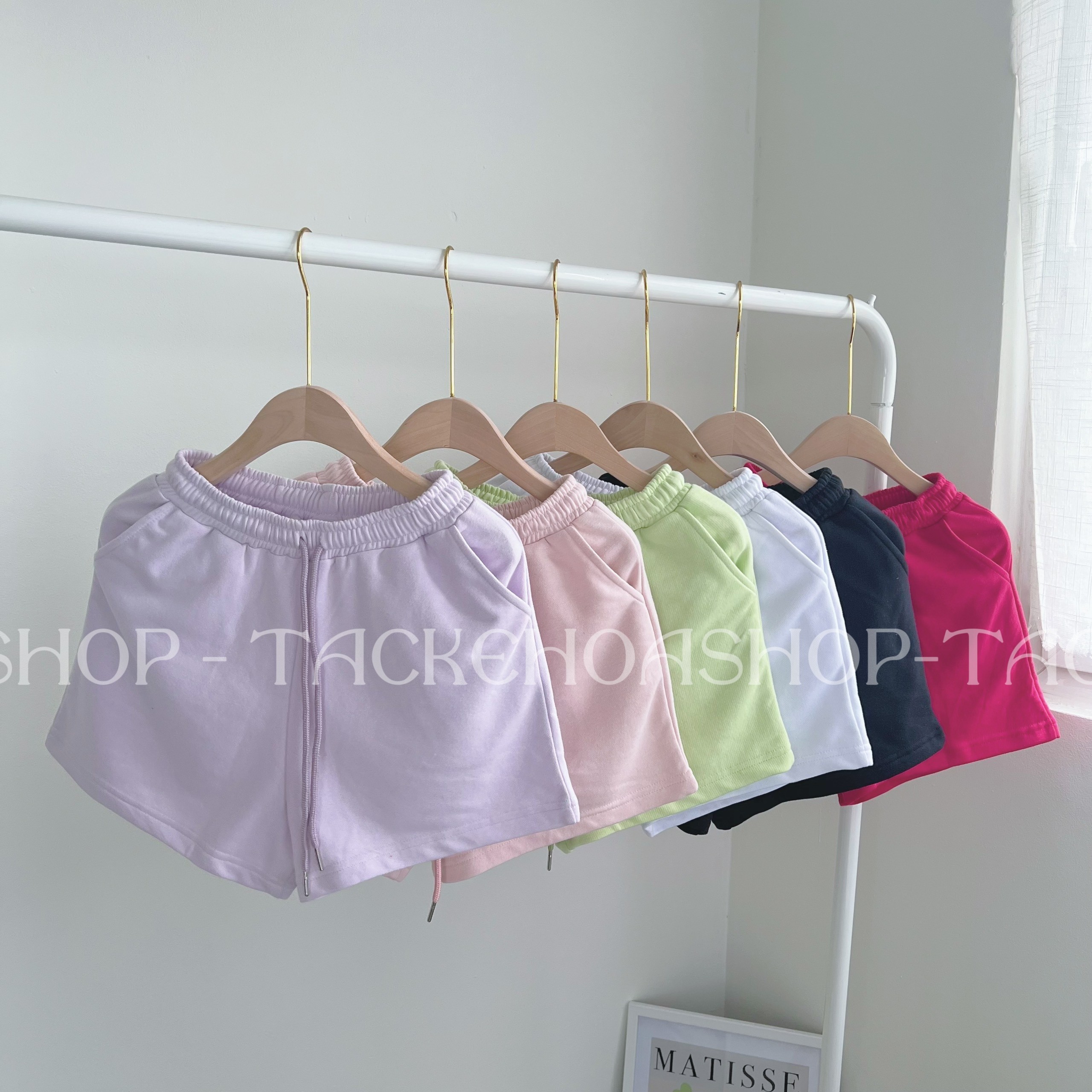 Chất liệu nỉ / lưng thun/ quần đùi nữ/freesize