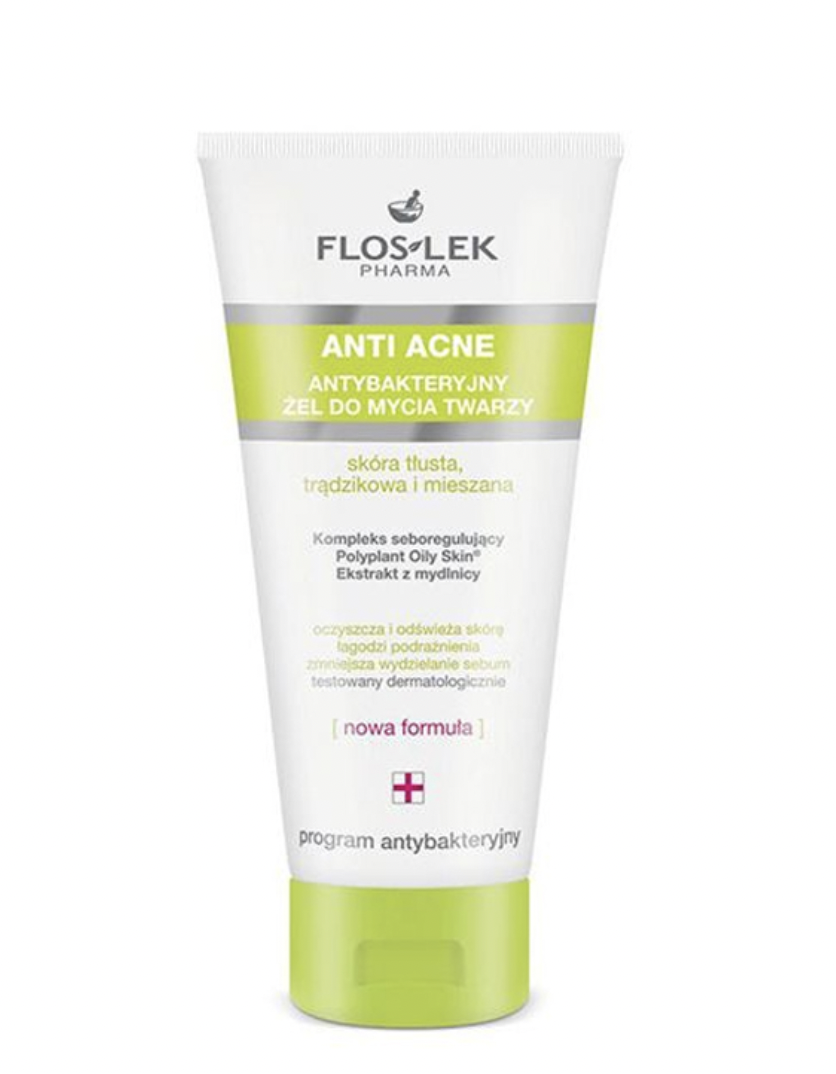 Gel rửa mặt ngăn ngừa mụn Floslek Pharma Antibacterial Face Cleansing Gel - 125ml và 200ml