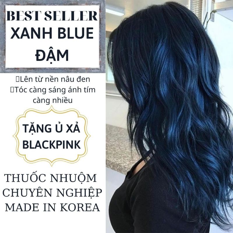 Thuốc nhuộm tóc xanh than-xanh dương đen khói hàn quốc